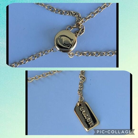 Coach Pink Cherry Signature Slider Necklace - Picture 9 of 9